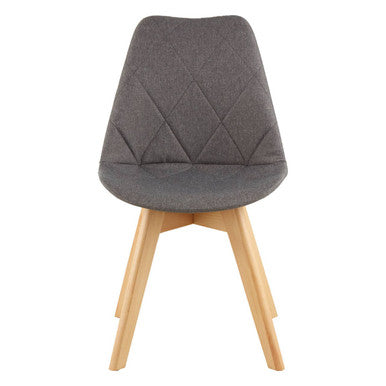 Grey Diamond Pattern Dining Chair