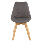 Grey Diamond Pattern Dining Chair