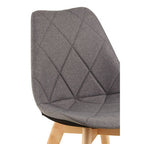 Grey Diamond Pattern Dining Chair