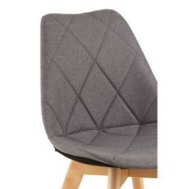 Grey Diamond Pattern Dining Chair