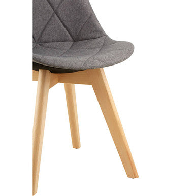 Grey Diamond Pattern Dining Chair