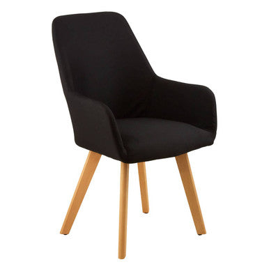 Black Dining Chair with Angular Legs