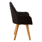 Black Dining Chair with Angular Legs
