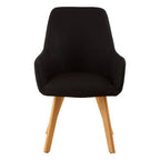 Black Dining Chair with Angular Legs