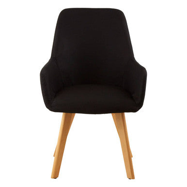 Black Dining Chair with Angular Legs