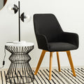Black Dining Chair with Angular Legs
