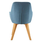 Blue Dining Chair with Angular Legs