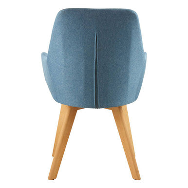 Blue Dining Chair with Angular Legs