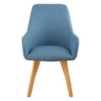 Blue Dining Chair with Angular Legs