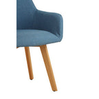 Blue Dining Chair with Angular Legs