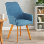 Blue Dining Chair with Angular Legs