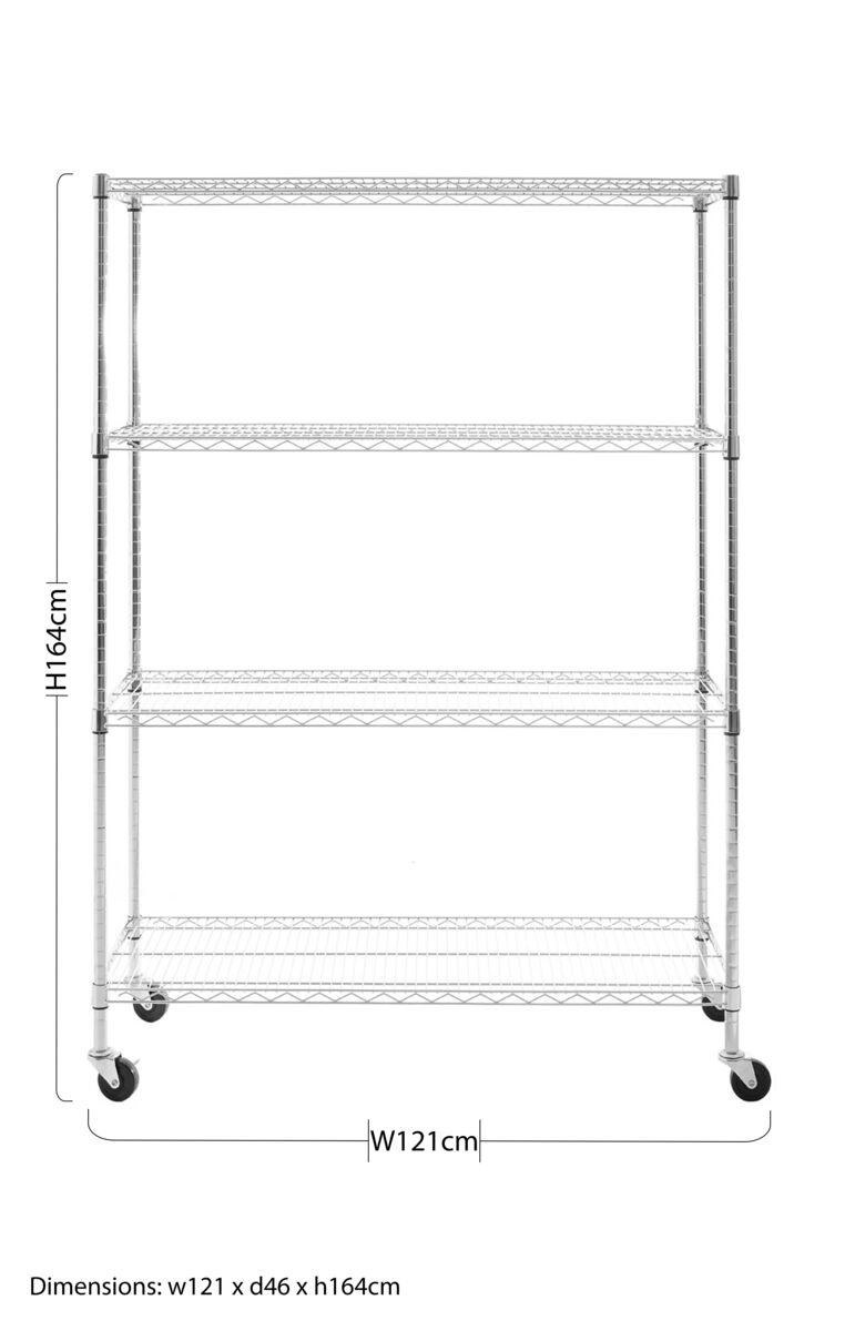 4 Tier Metal Shelf Unit