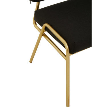 Black Linen Chair