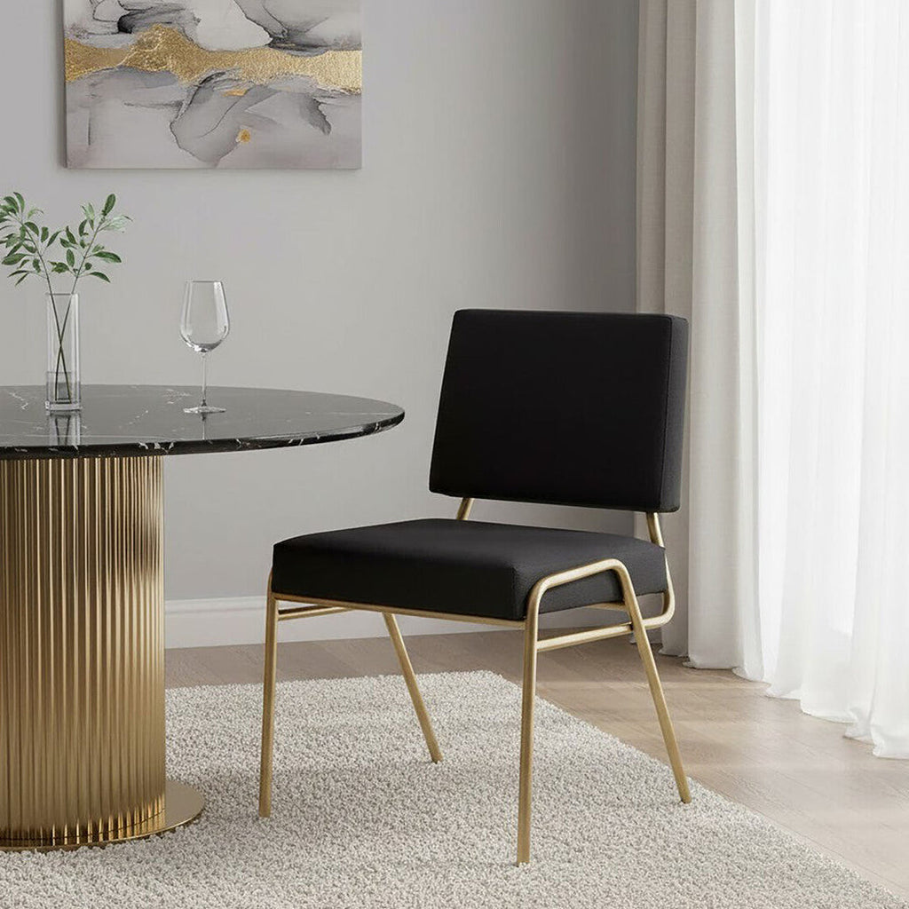 Black Linen Chair