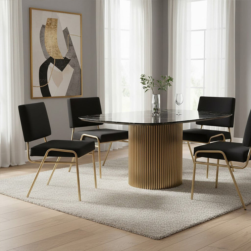 Black Linen Chair
