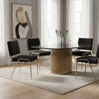 Black Linen Chair