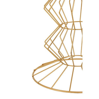 Gold Finish Side Table with Mirrored Top