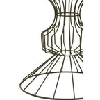 Black Finish Wire Frame and Mirror Top Side Table