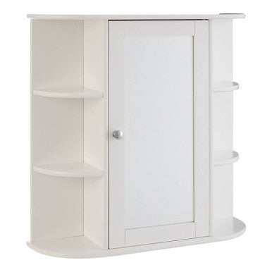 Seven Shelf Mirrored Door Bathroom Cabinet