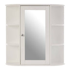 Seven Shelf Mirrored Door Bathroom Cabinet