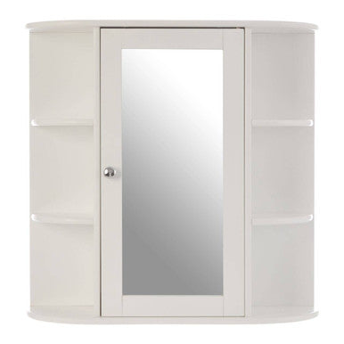Seven Shelf Mirrored Door Bathroom Cabinet