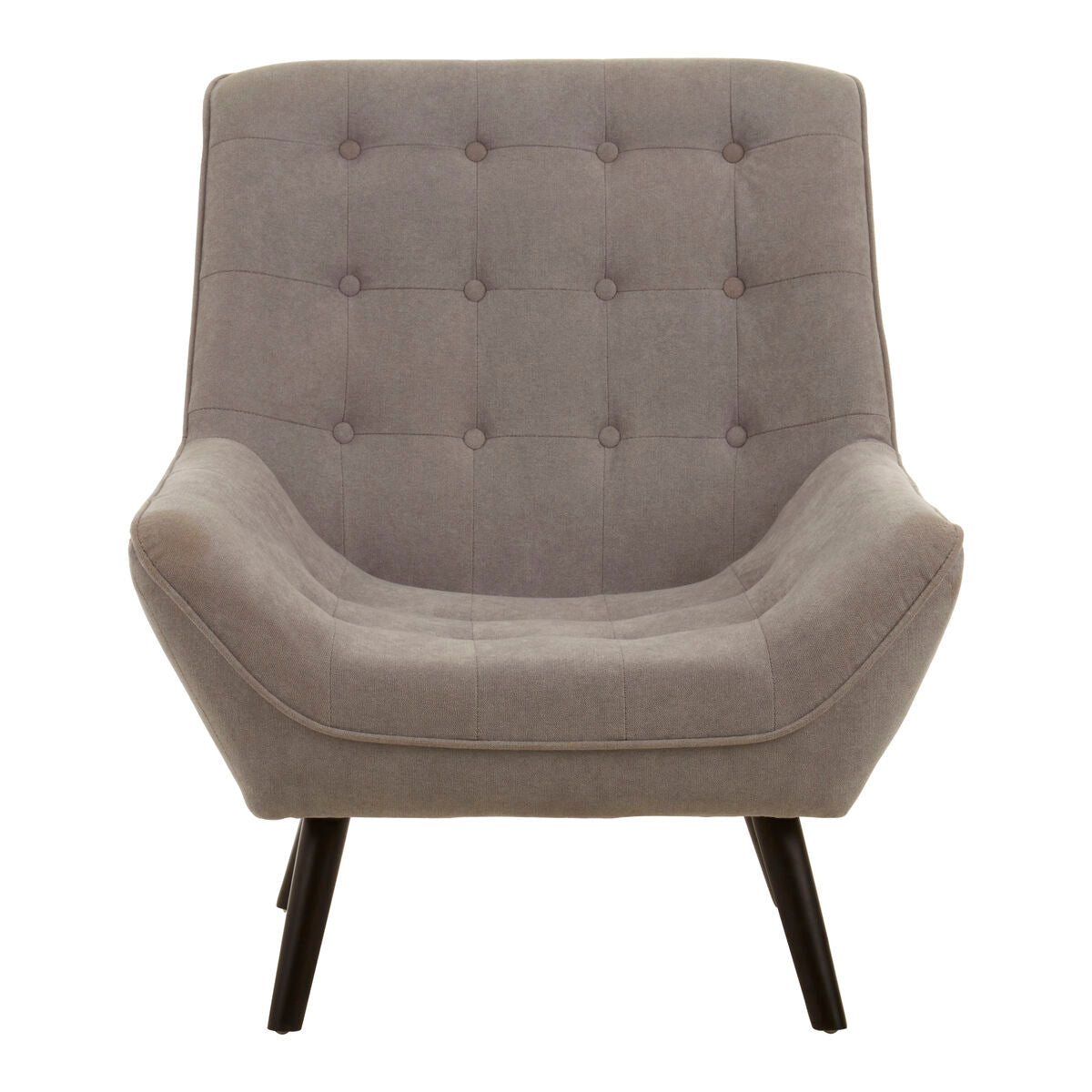 Grey Linen Effect Accent Chair with Stitched Detail