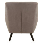 Grey Linen Effect Accent Chair with Stitched Detail