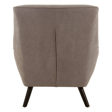 Grey Linen Effect Accent Chair with Stitched Detail