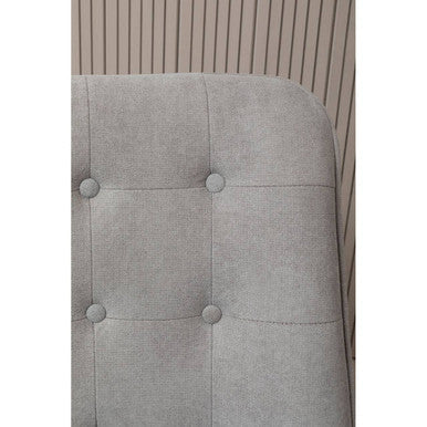 Grey Linen Effect Accent Chair with Stitched Detail