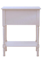 White and Natural Wooden 3 Drawer Console Table with Lower Shelf