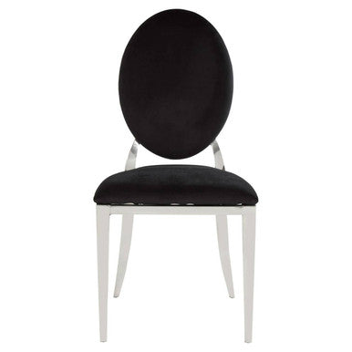 Stackable Silver Finish Dining Chair