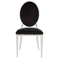 Stackable Silver Finish Dining Chair