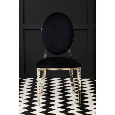 Stackable Silver Finish Dining Chair