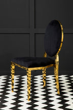 Stackable Gold Finish Dining Chair