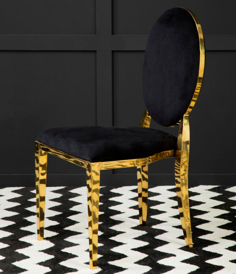 Stackable Gold Finish Dining Chair