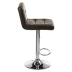 Black Leather Effect Adjustable Bar Chair