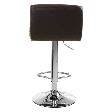 Black Leather Effect Adjustable Bar Chair