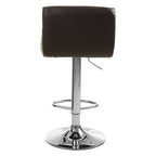 Black Leather Effect Adjustable Bar Chair