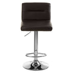 Black Leather Effect Adjustable Bar Chair
