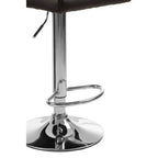 Black Leather Effect Adjustable Bar Chair
