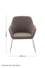 Grey Velvet Dining Chair with Chrome Legs