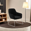 Black Velvet Dining Chair with Chrome Legs