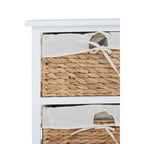 White Acacia Wood and Water Hyacinth 3 Drawer Chest