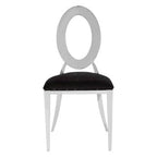Stackable Silver Frame Dining Chair