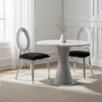 Stackable Silver Frame Dining Chair