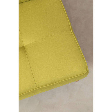 Green Linen 3 Seater Sofa Bed