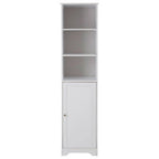 White Wooden Tall Cabinet
