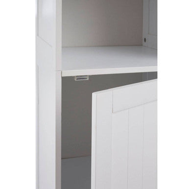 White Wooden Tall Cabinet