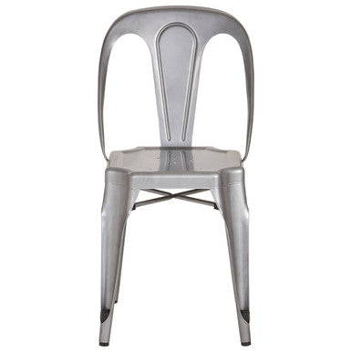 Vintage Style Grey Metal Chair