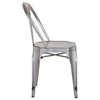 Vintage Style Grey Metal Chair